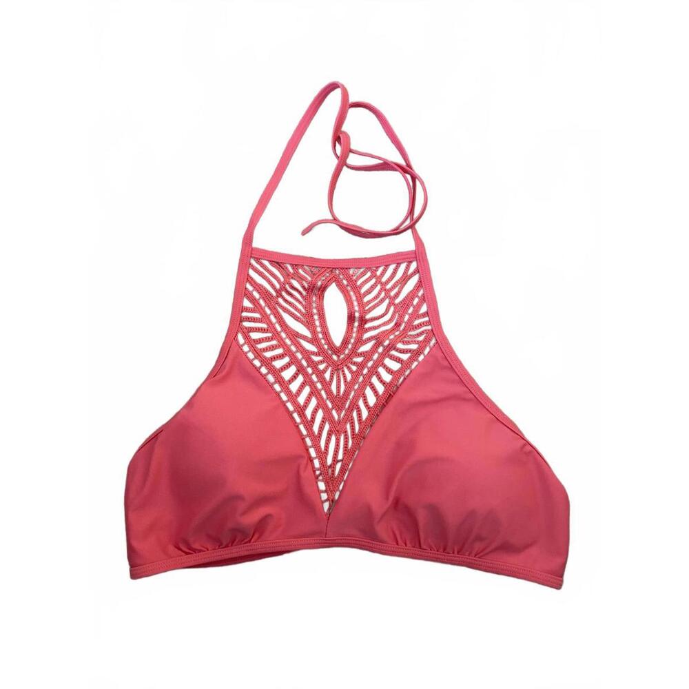 Express Pink Cut-Out Swim Top Size Large